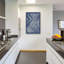 Art mural en verre Wrought Studio ™ «Blue Sunset 1» par Laura Marshall-575060214