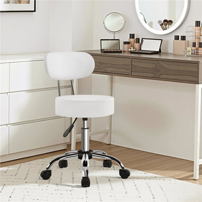 Backed Adjustable Height Ergonomic Industrial Stool