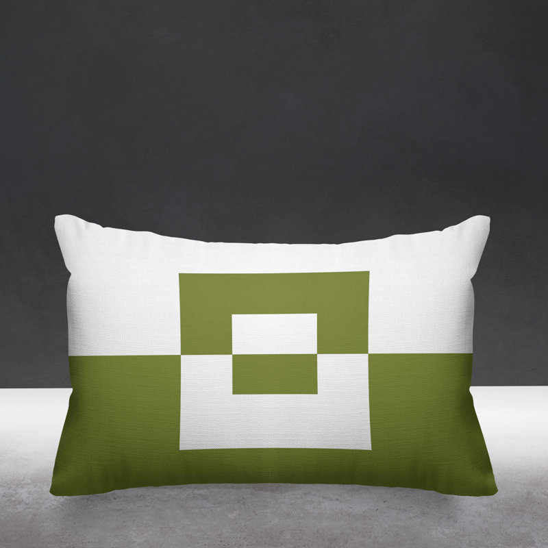 Coussin lombaire intérieur / extérieur Luella, Vert olive