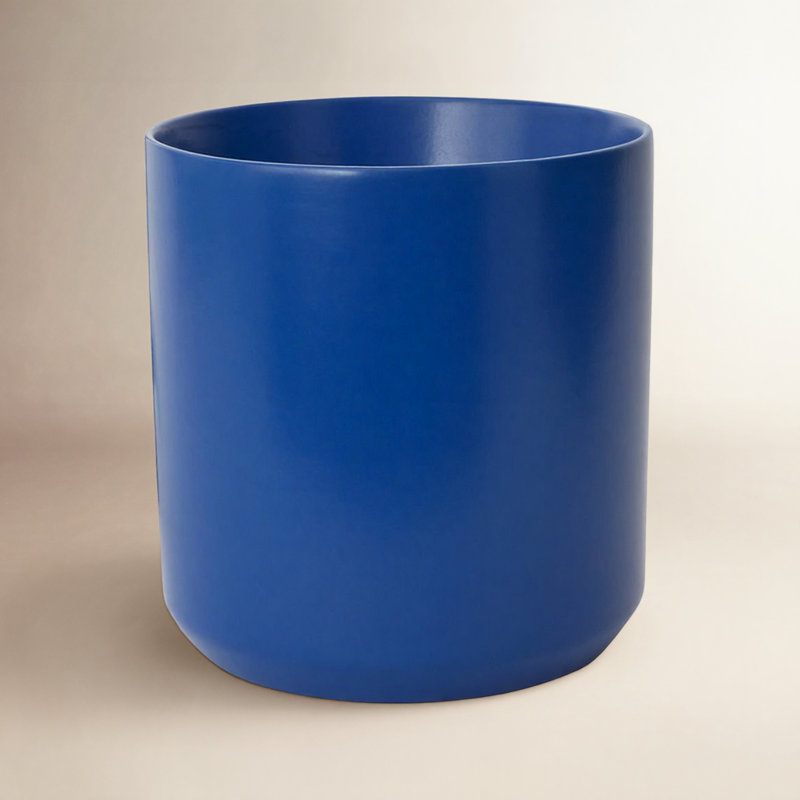 Pot à fleurs en céramique Parsons, H 9 po x l 8,5 po x P 8,5 po, Bleu