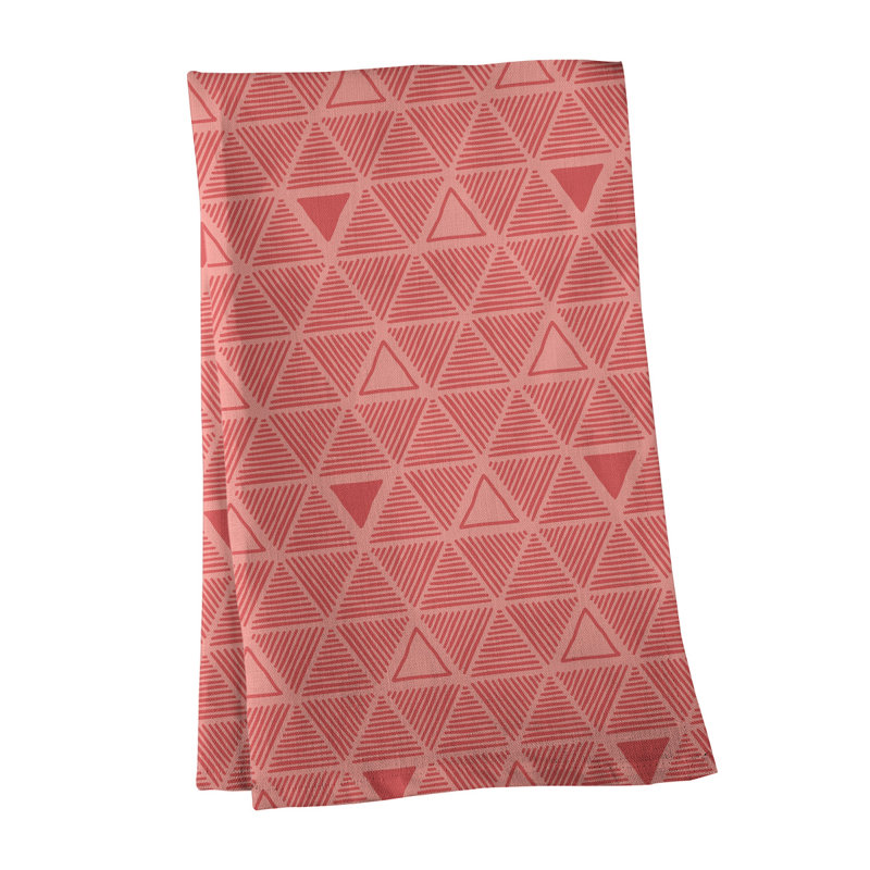 Jordao Tea Towel Kitchen Towel, Rose/Blush, Poly Twill