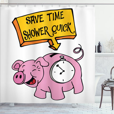 Shower Curtain with Hooks Included
