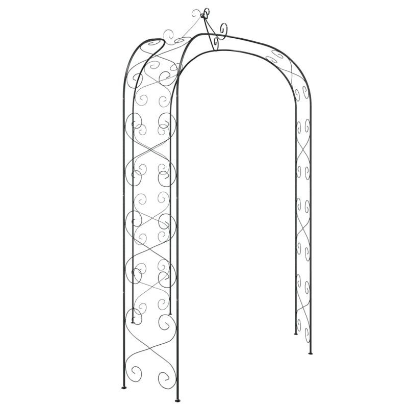 Aleatra 180cm W x 180cm D Steel Arbour in Black