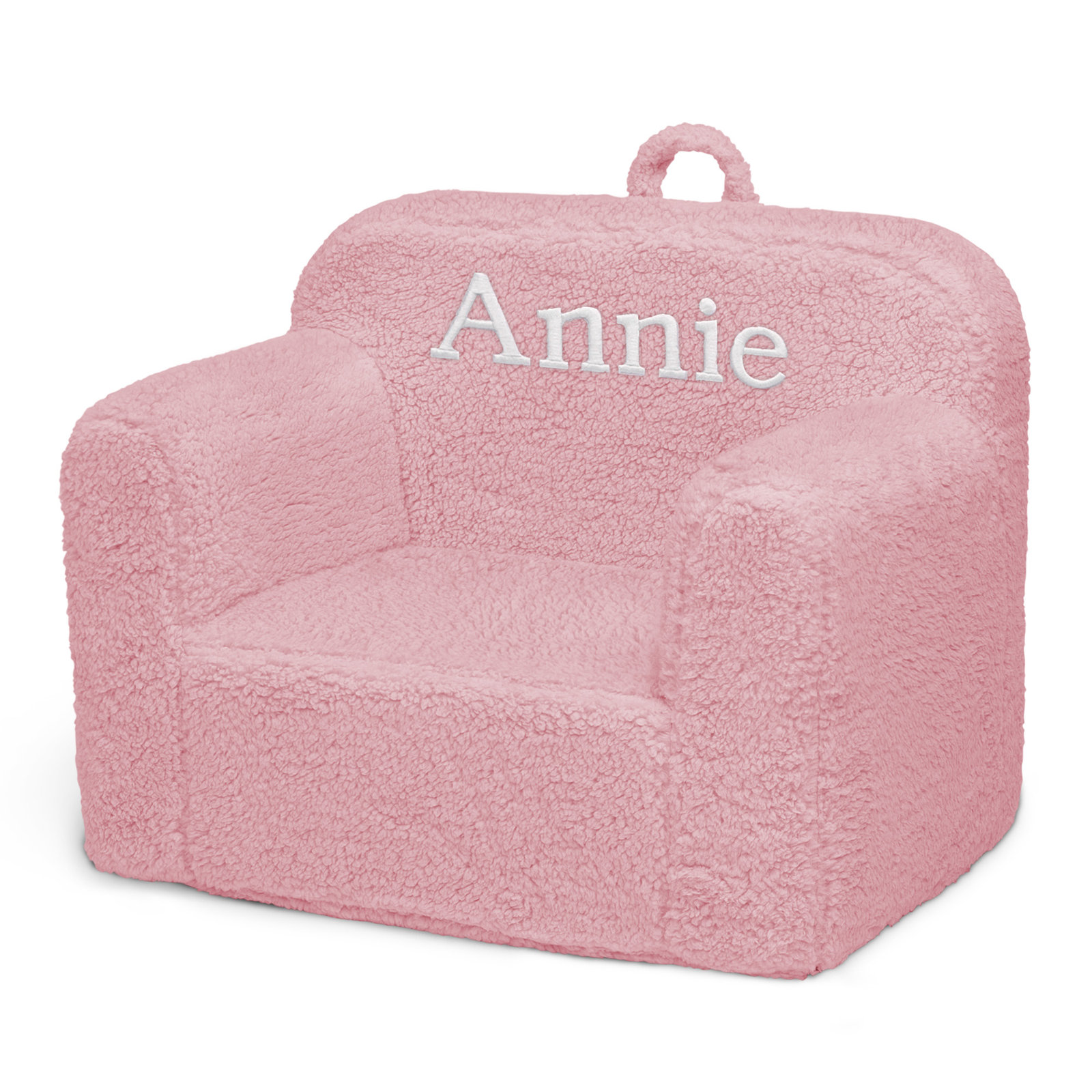 Sherpa Personalized Kids Club Chair, Pink, Yes, Brantdford