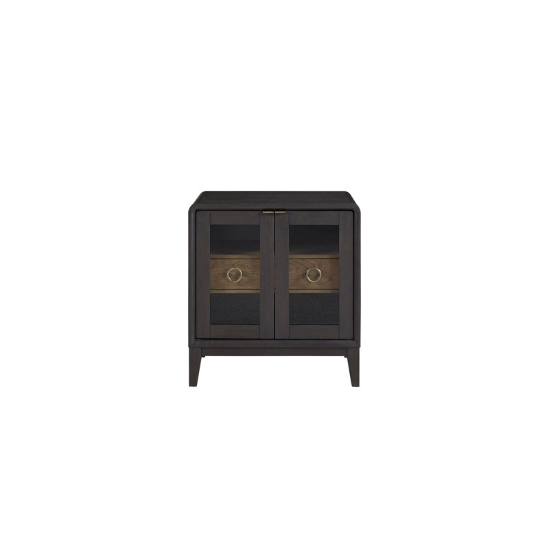 Table de chevet en verre
