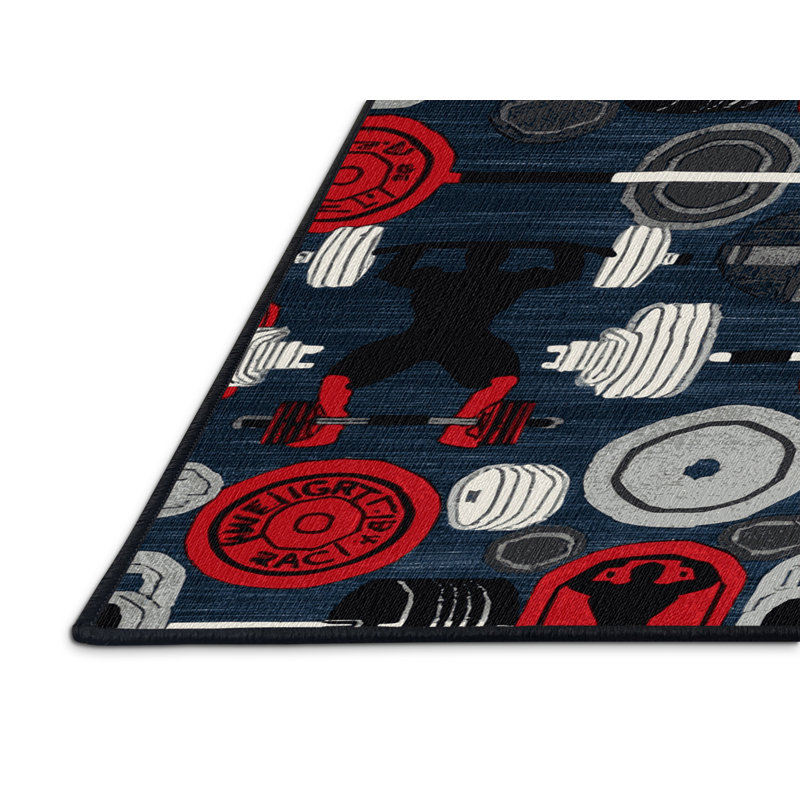  Tapis lavable et haltérophile pour sports, Rectangulaire 2 pi x 3 pi