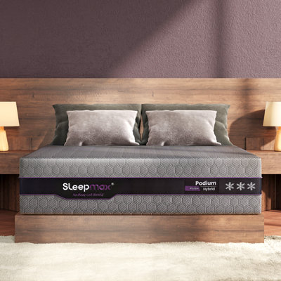 Sleepmax Podium King 16" Plush Hybrid Cooling Pocketed Coils Mattress
