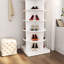 Armoire de rangement pour chaussures à 6 couches 360 °, économisant de l'espace jusqu'à 24 paires, pour un usage familial, facile à assembler, garde-robe blanche et design qui sauve les membres, crée un look élégant