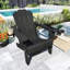 Chaises Adirondack pliables et ajustables, en PEHD noir, mobilier de jardin moderne-555692173