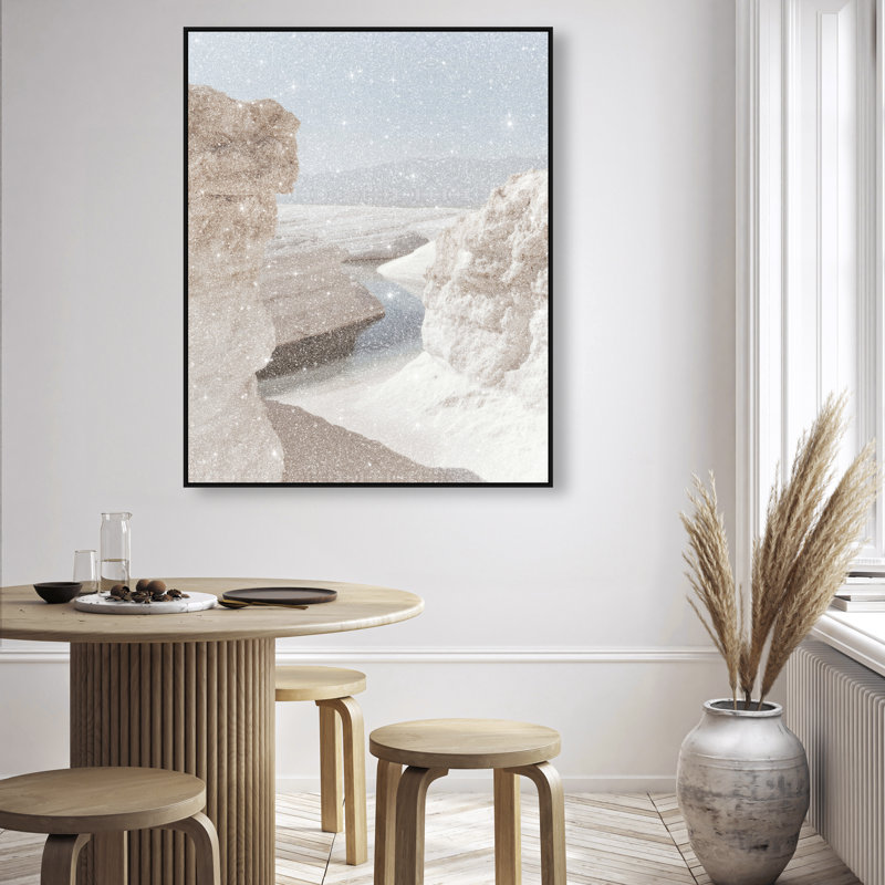 Desert Sapphire Print by Oliver Gal, 37"H x 31"W, Black Floater Frame