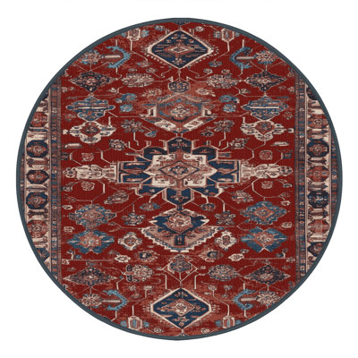 Tapis persan noir lavable à la machine