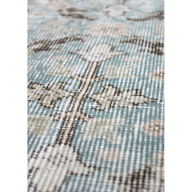Tapis unique nouvel âge rétro 3 pi 8 po x 6 pi 7 po Sparta en brun / menthe / brun clair Vintage