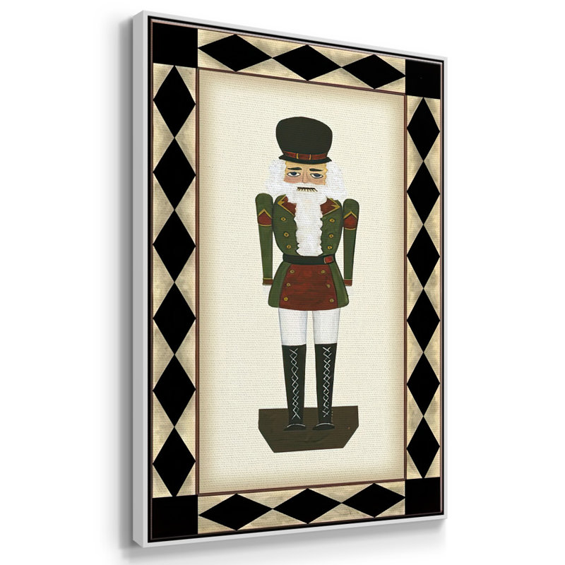 " Nutcracker II ", 25" H x 17" W x 1.5" D, White