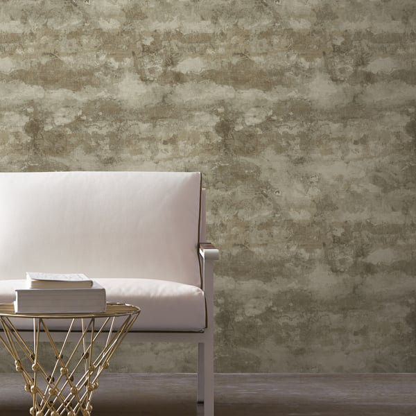 Elegance 10m x 53cm Satin Wallpaper Roll, Bronze Brown