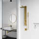 Orchid 39" H X 4" W 2-Jet Shower System with Hand Wand - Requires existing shower head connection