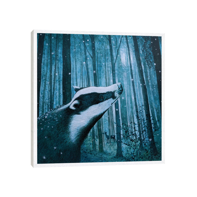 Beyond The Wild Wood by Vicky Mount - Painting on Canvas, White Framed, 45.72 cm H x 45.72 cm W