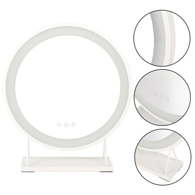 Metal Round Floor Mirror