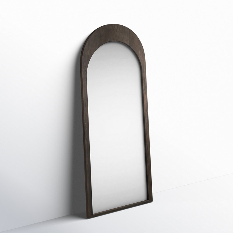 Vixe Solid Wood Mirror, Dark Brown, 72" x 30"