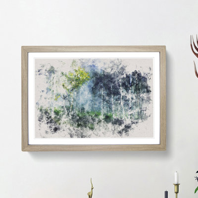Wonderous Birch Tree Forest Watercolour - Picture Frame Graphic Art Print