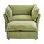 Chaise d'appoint rembourrée avec repose-pieds-170811372