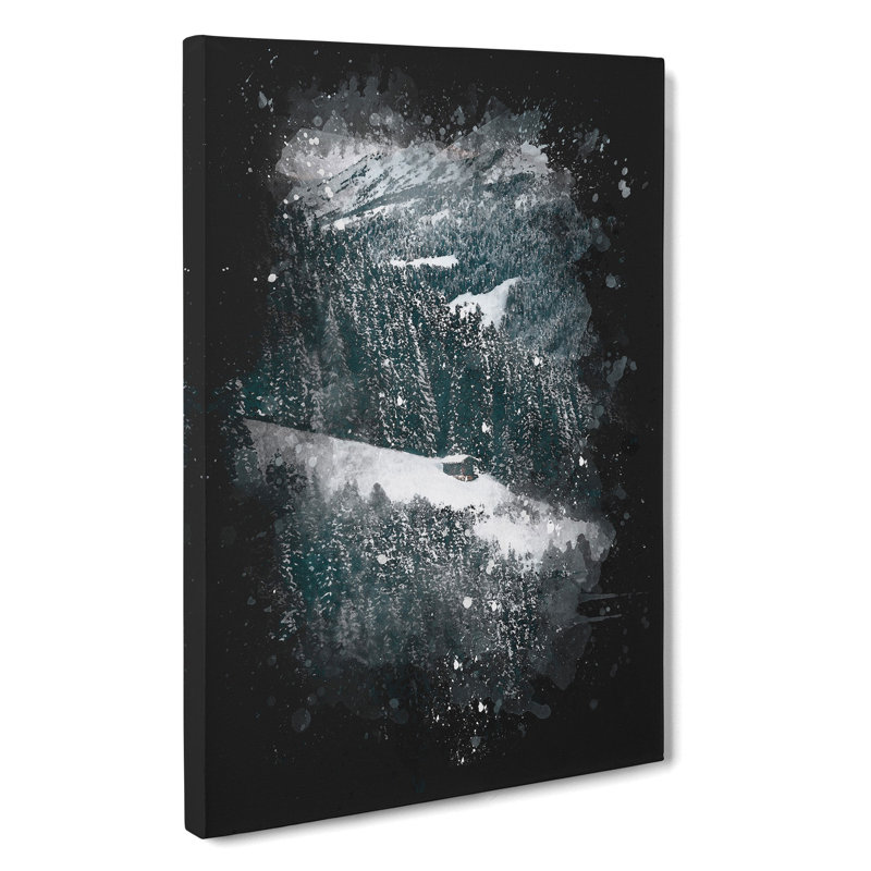 Winter Forest Vol.10 Paint Splash - Wrapped Canvas, 50cm H x 35cm W x 3cm D