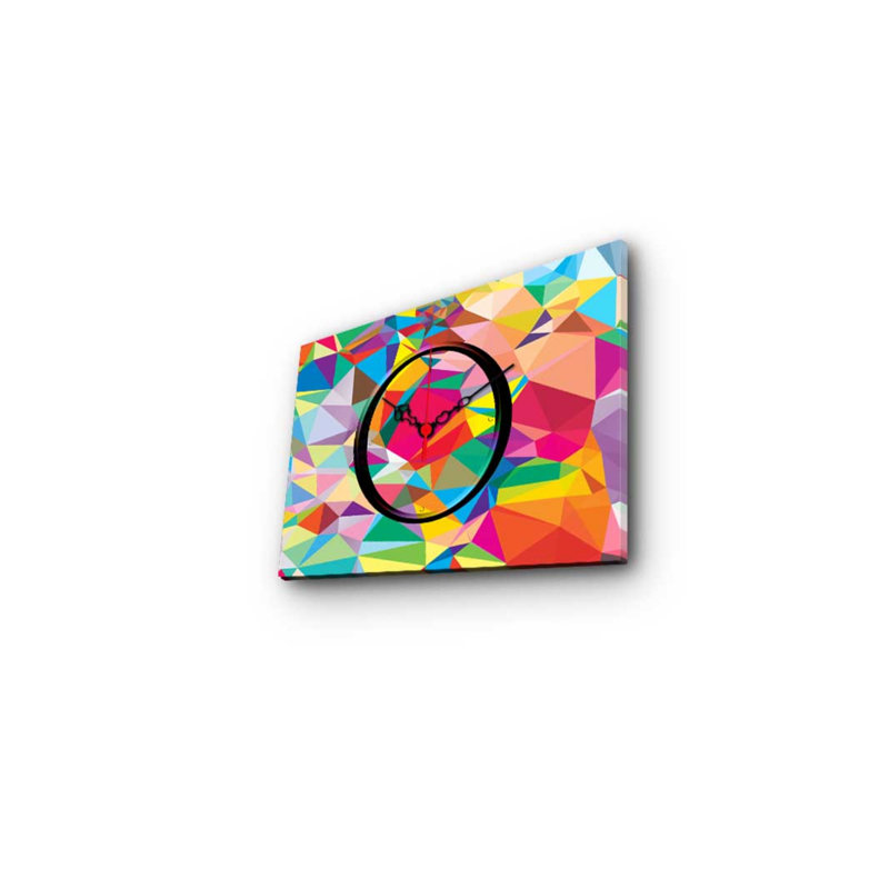 Horloge murale élégante en toile 11,0 po x 15,0 po | Toile 100% suède avec cadre 100% bois (épaisseur: 1,2 po) | Décoration intérieure élégante et pièce fonctionnelle, parfaite pour le salon et le bureau