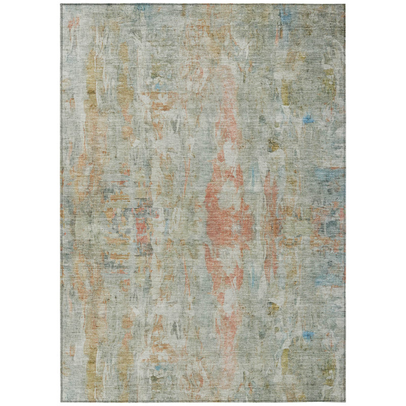 Machine Washable Indoor/Outdoor Chantille ACN2310 Abstract Rug, Rectangle 10' x 14'