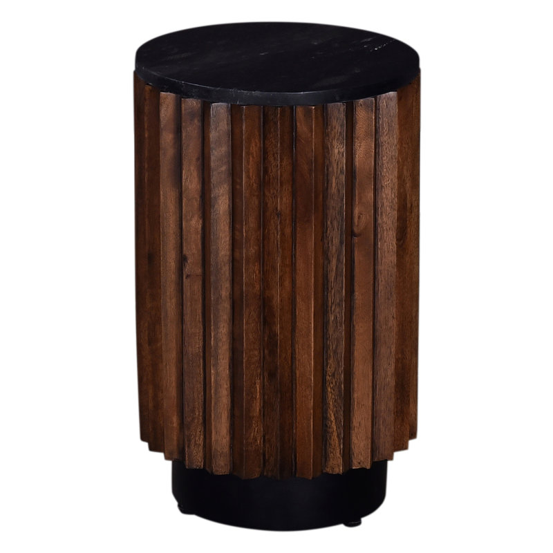 Table de bout ronde avec plateau moderne