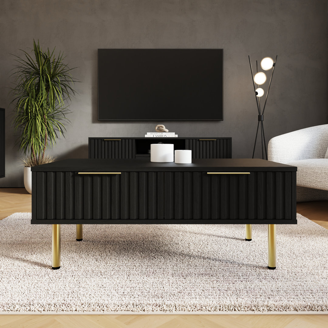- Gfw Nervata Coffee Table Black/gold - Image 6