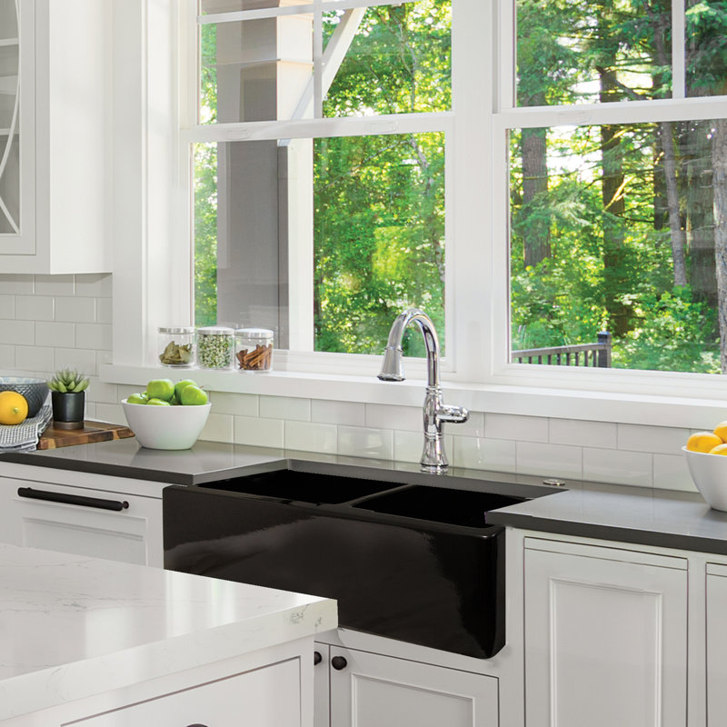 Vineyard 33'' L Double Basin Kitchen Sink
