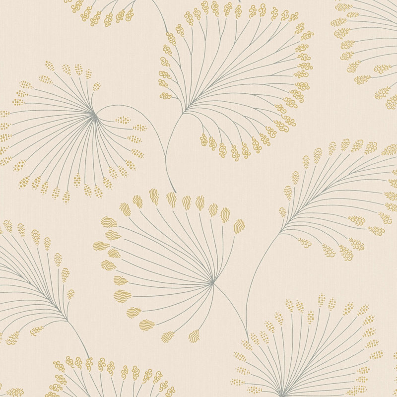 Caputo 10.05m x 53cm Matte Wallpaper Roll, Cream/Grey