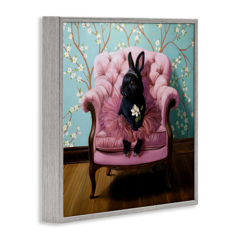 «Girlie Rabbit» en tutu, estampe numérique, design par Lucia Heffernan, H 12 po x l 12 po, Estampe numérique Farmhouse