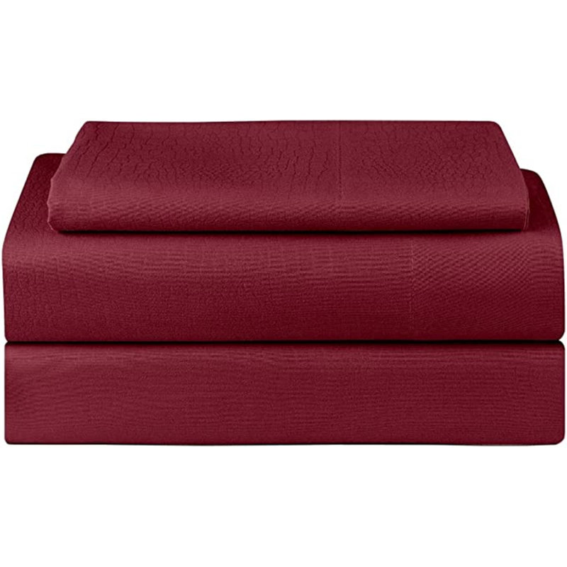 ENSEMBLE DE FEUILLES À SABLE, Bourgogne, Ensemble literie pour lit simple