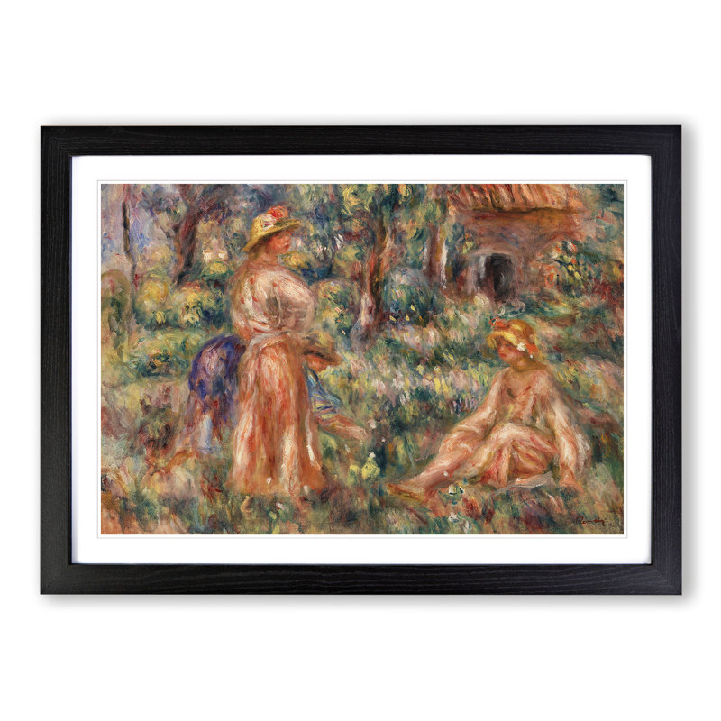 Landscape by Pierre-Auguste Renoir - Picture Frame Painting, 65cm H x 90cm W x 2cm D, Black Framed
