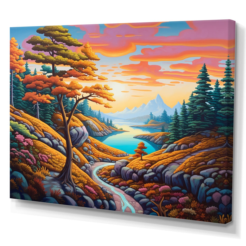 Mountain View Dreams sur impression sur toile, H 16 po x l 32 po x P 1 po, Toile tendue