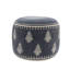 Petit pouf rond classique en denim clair Jarnigan