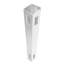 Ensemble de 2 poteaux d'angle pour clôture en vinyle blanc