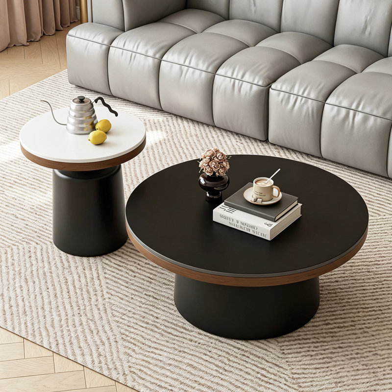 Ensemble de table basse Creative, 14.17" H x 27.55" L x 27.55" W, Black/Black