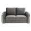 Chaise de salon en velours gris avec coussins en mousse D16 de configuration classique: coussin