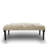 47" Cream And Black Leg Abstract Upholstered Bench