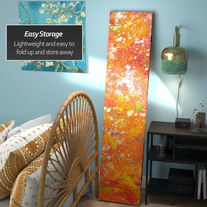 Transcendental Folding Art Screen, Orange