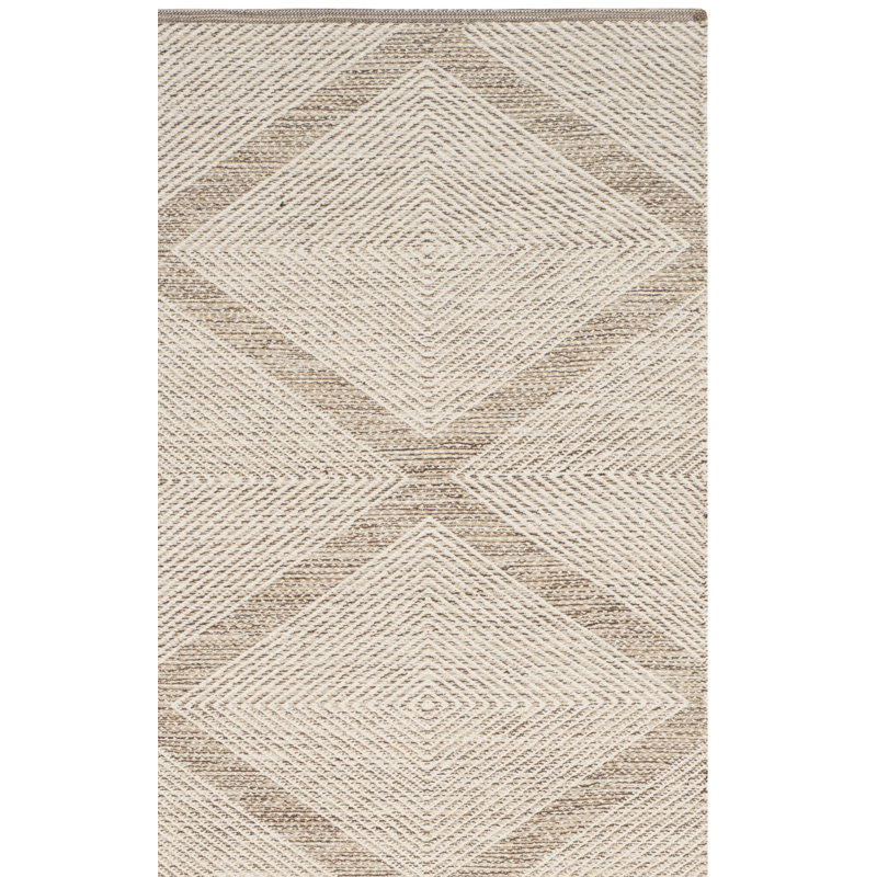 Abberton Hand Woven Cotton Geometric Rug, Rectangle 9' x 12'