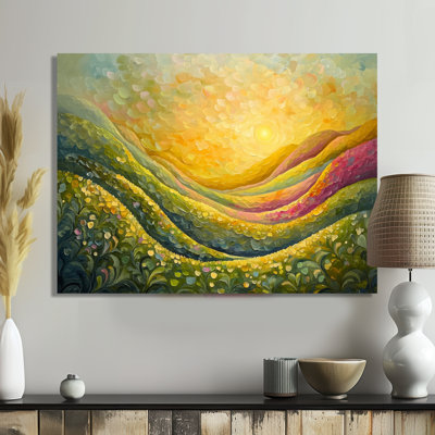 Minimal Peaks of Nature Abstract Landscape III - Art mural minimaliste abstrait en métal