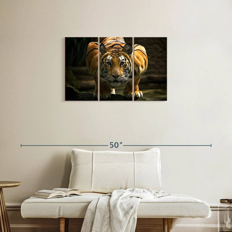 Fearless Tiger, 20" H x 33" W