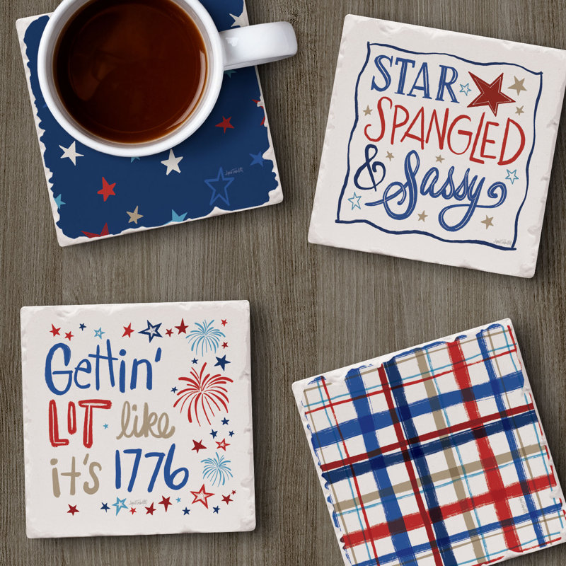 Ensemble de 4 sous-verres Star Spangled