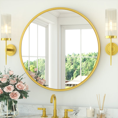Round Bathroom Mirror with Tempered Glass