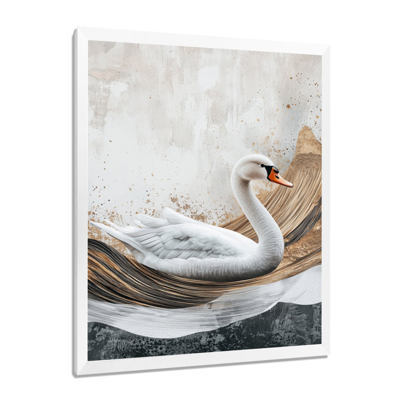 Badham - Animals Wall Decor, H 40 po x l 30 po, Reproduction encadrée d'une seule photo, Blanc