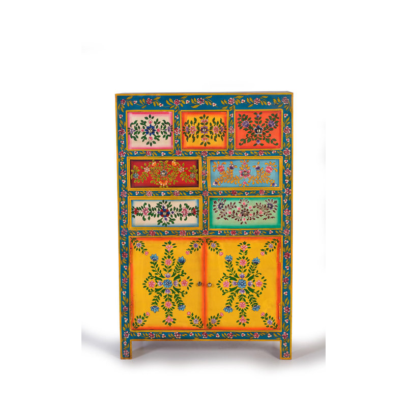 Bennay Solid Wood 2 - Door Apothecary Rectangle Accent Cabinet