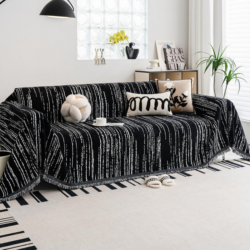Chenille Box Cushion Sofa Slipcover