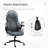 Vinsetto High Back Office Chair with Flip Up Armrests, Swivel Computer Chair with Adjustable Height and Tilt Function, Dark Gray